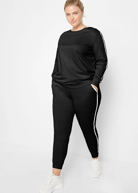Joggedress i 100% bomull (2-delt sett), bonprix
