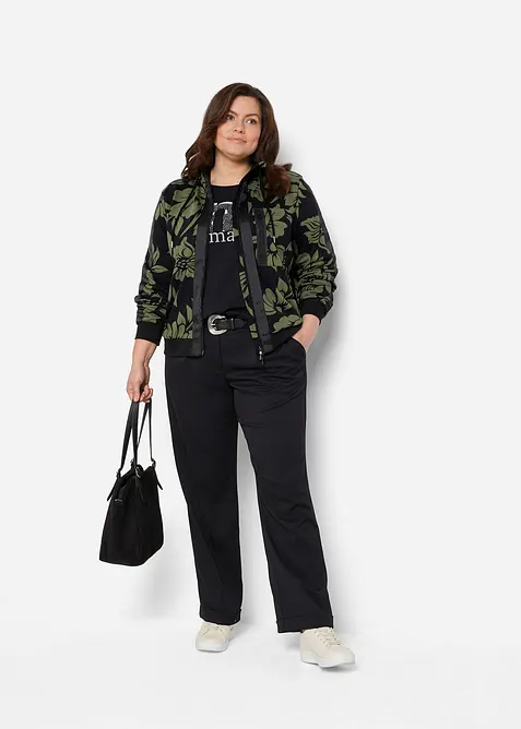 Sweatjakke med bomull, bonprix