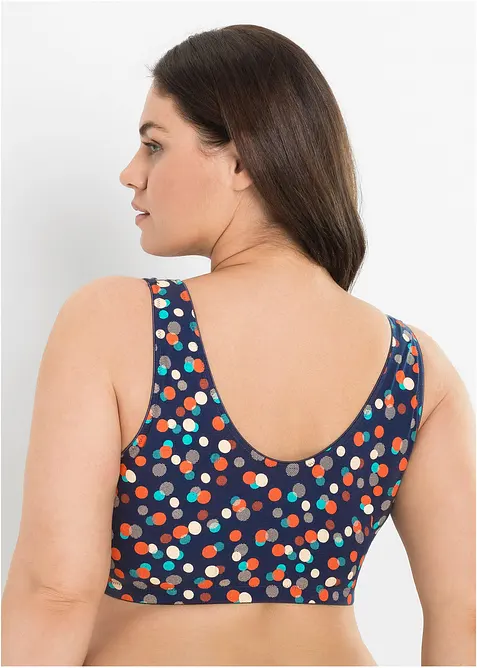 BH uten bøyle med lukking foran, med økologisk bomull (2-pack), bonprix