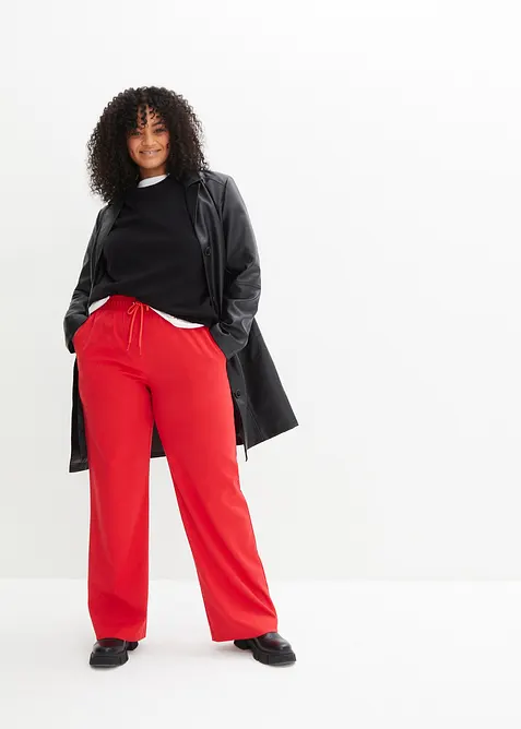 Strikket genser med rund hals, bonprix