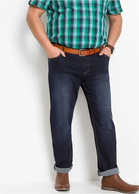 Regular Fit-jeans med stretch i lett denim, Straight (2-pack), bonprix