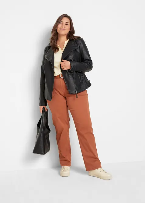 Jakke i imitert skinn i 100% viskose, bonprix