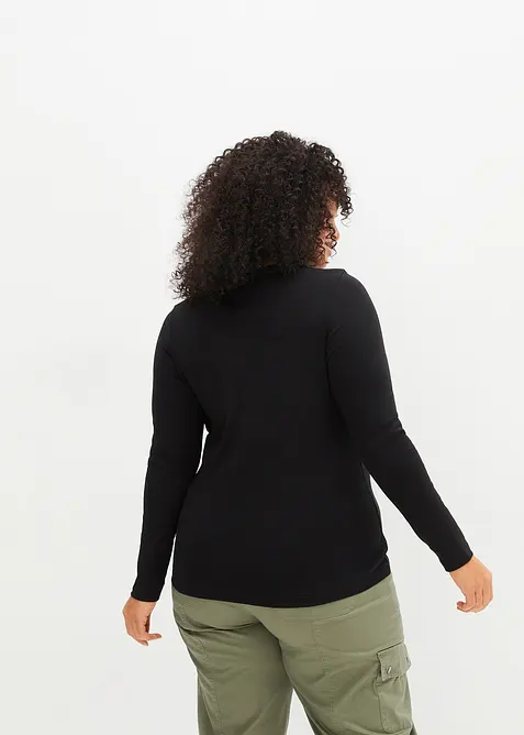 Langermet topp i 100% økologisk bomull, bonprix