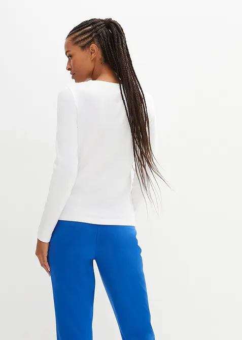 Langermet topp i 100% økologisk bomull, bonprix