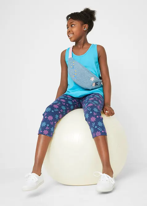 Caprileggings med økologisk bomull (2-pack), bonprix