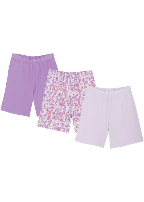 Jerseyshorts i 100% økologisk bomull (3-pack), bonprix