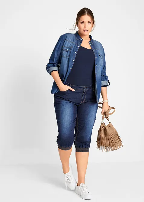 Caprijeans med stretch, bonprix