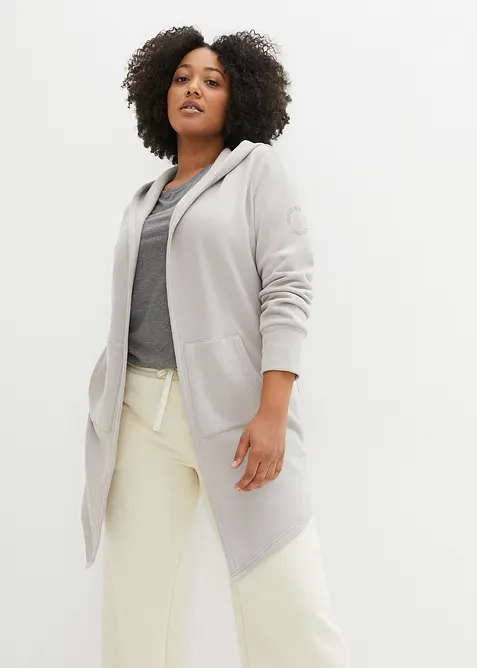 Lang jakke i sweatshirtmateriale, bonprix