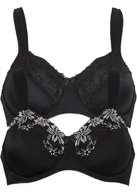 Spile-BH med vatterte skulderbånd (2-pack), bonprix