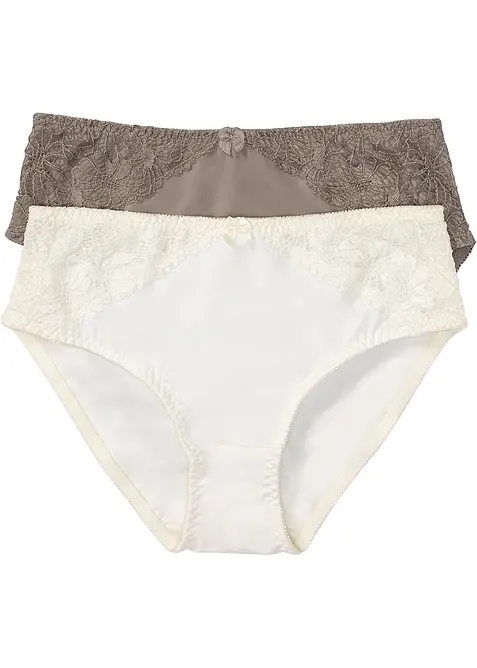 H&oslash;y truse med blonder (2-pack), bonprix