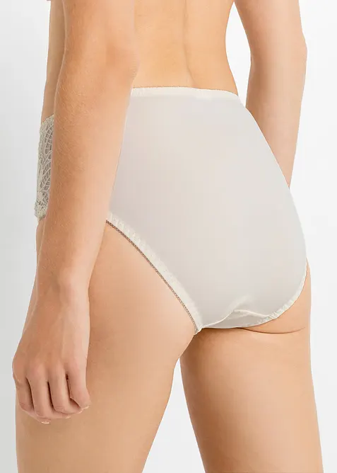 H&oslash;y truse med blonder (2-pack), bonprix