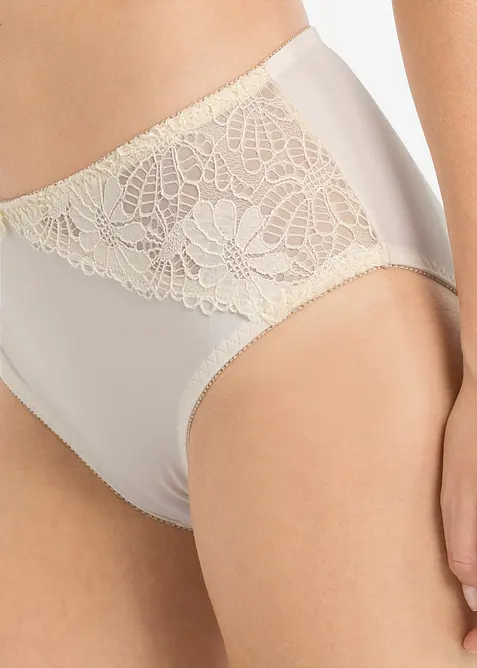 H&oslash;y truse med blonder (2-pack), bonprix