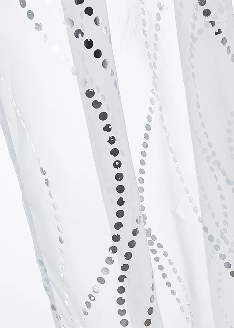 Gardin med glanstrykk (1-pack), bonprix