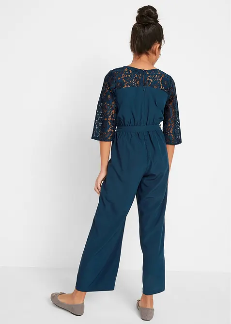 Jumpsuit med blonde, bonprix