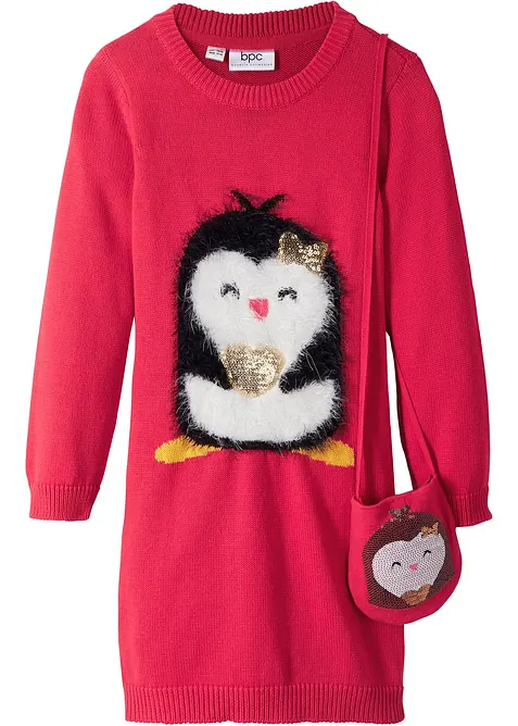 Strikket kjole med veske (2-delt sett), bonprix