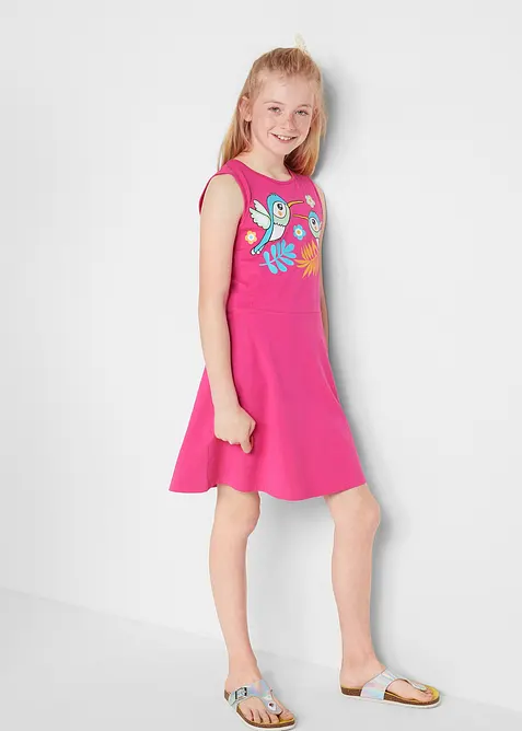 Jerseykjole i økologisk bomull (3-pack), bonprix