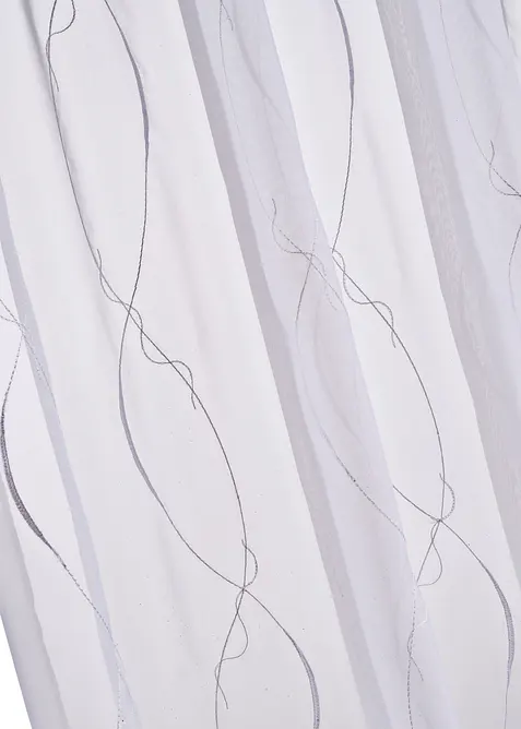 Gardin med resirkulert polyester og broderi, bonprix