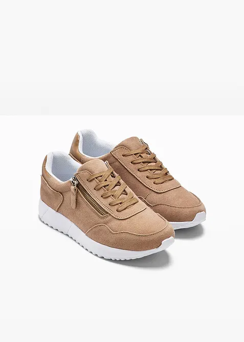 Sneakers i semsket skinn, bonprix
