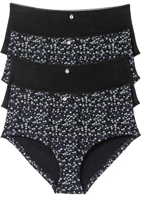 Truse med høy midje (4-pack), bonprix