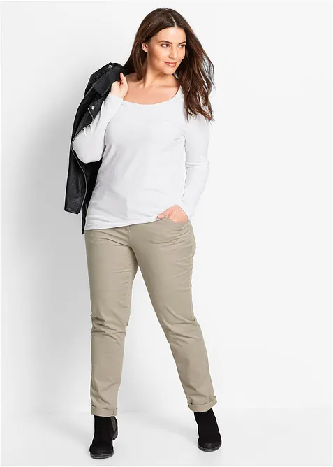 Figurn&aelig;r, langermet topp, bonprix