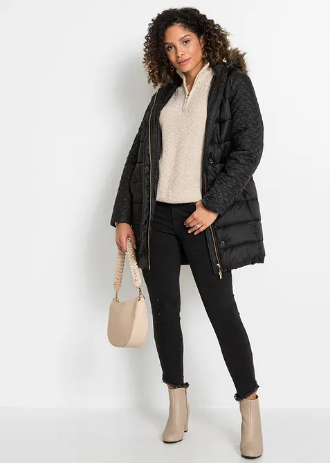 Troyer-genser med hullm&oslash;nster, bonprix