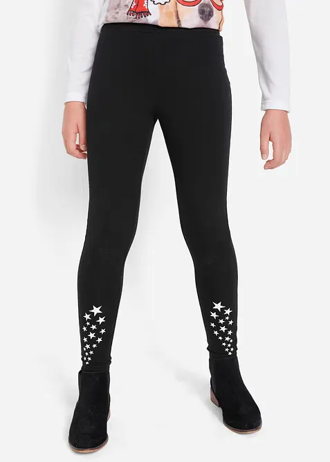 Leggings i elastisk materialmiks med økologisk bomull, bonprix