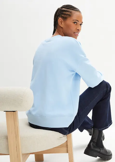 Oversized sweatshirt i 100% bomull, bonprix