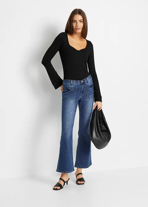 Langermet topp i viskosemiks, bonprix