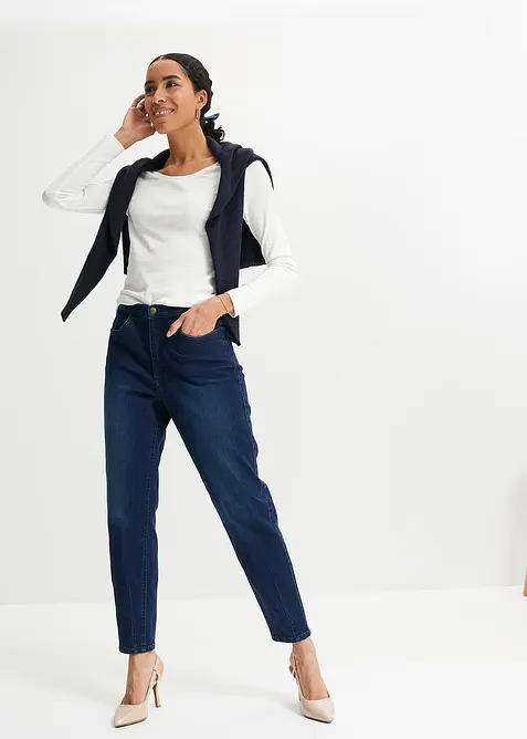 Langermet topp i 100% &oslash;kologisk bomull, bonprix