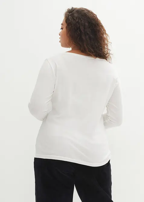 Langermet topp i 100% &oslash;kologisk bomull, bonprix