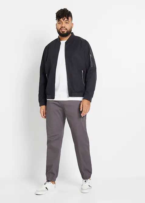 Relaxed Fit pull on-chinos med stretch, Straight, bonprix