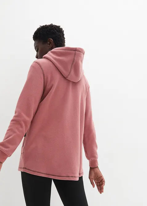 Fleecejakke med glidel&aring;slommer, bonprix