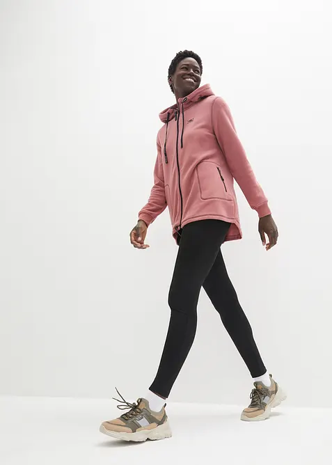 Fleecejakke med glidel&aring;slommer, bonprix