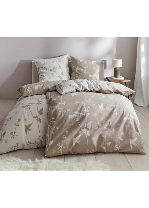 Vendbart sengesett med blomstermønster, bonprix