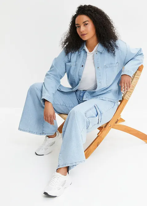 Cargojeans Mid Waist, Wide Leg, bonprix