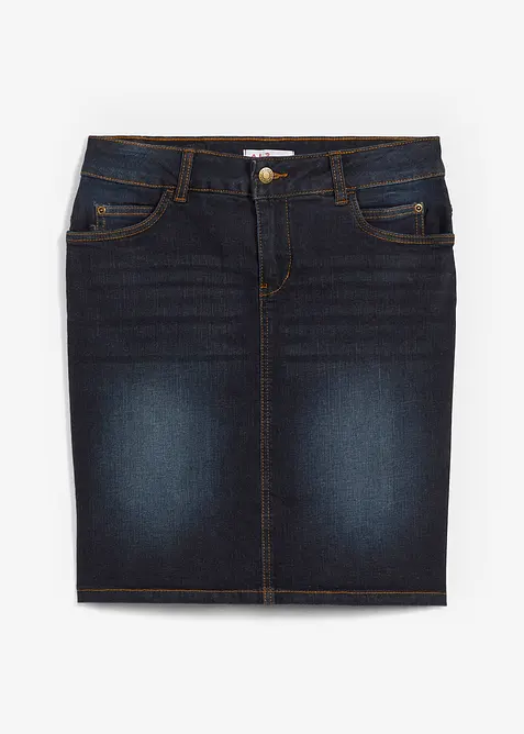 Jeansskjørt med stretch, bonprix