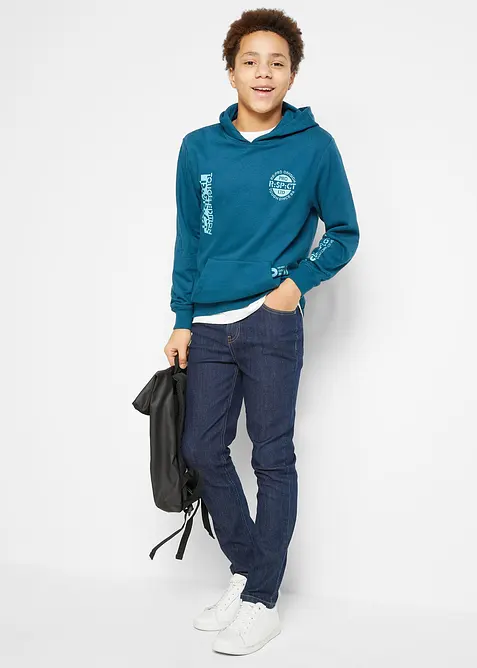 Slim Fit-jeans med stretch og regulerbar linning, Straight, bonprix