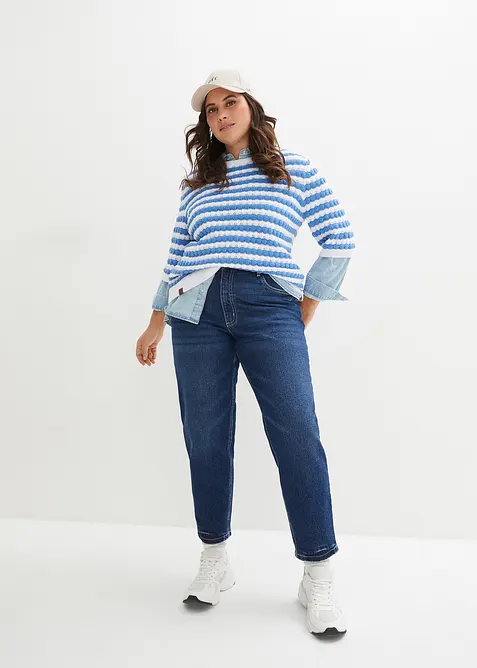 Mom-jeans High Waist, Low Stretch, cropped, bonprix
