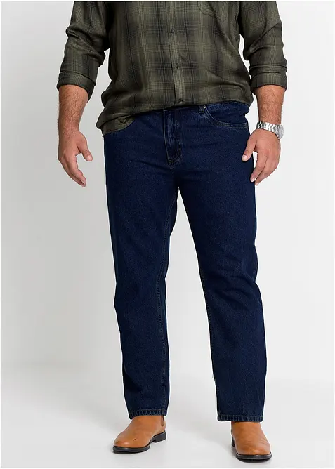 Classic Fit-jeans med linning som er elastisk i sidene, Straight, bonprix