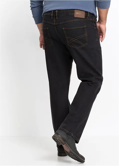 Classic Fit-jeans med linning som er elastisk i sidene, Straight, bonprix