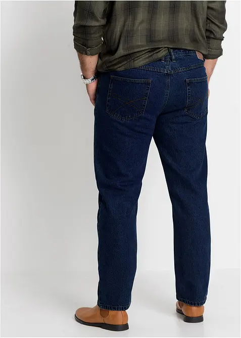 Classic Fit-jeans med linning som er elastisk i sidene, Straight, bonprix
