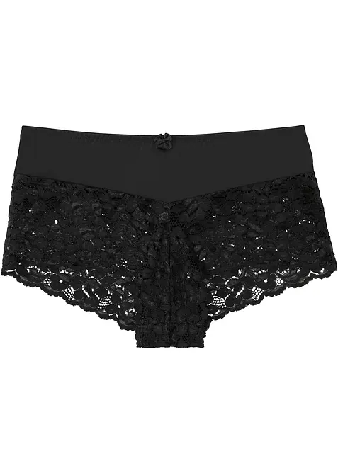 Truse med høy midje og blonder, bonprix