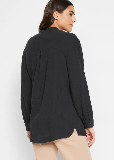 Lang bluse i luftig musselin, bonprix