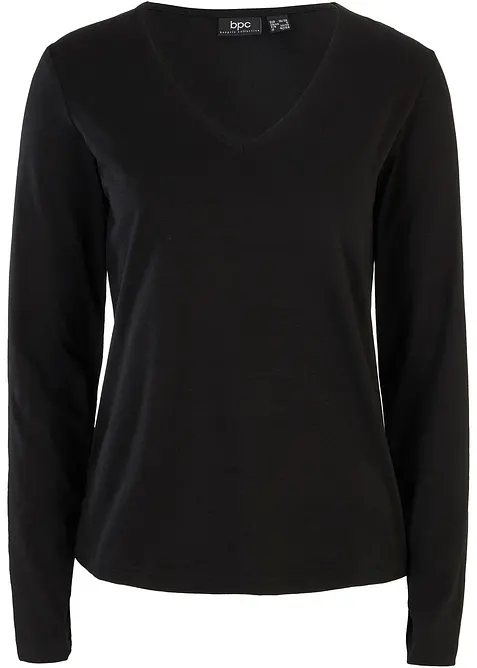 Langermet topp i &oslash;kologisk bomull, bonprix