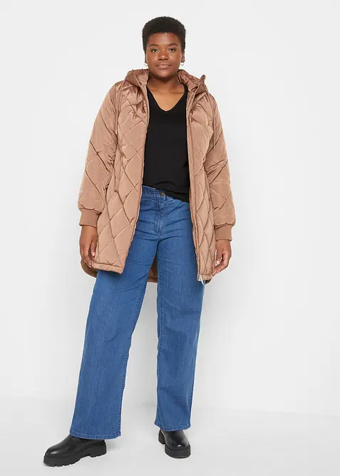 Langermet topp i &oslash;kologisk bomull, bonprix