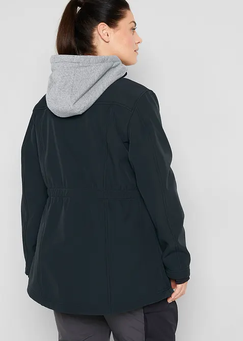 Lang, 2-i-1-softshelljakke, vannavvisende, bonprix