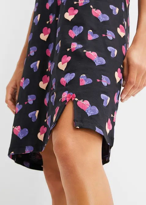 Kort nattkjole i 100% &oslash;kologisk bomull, bonprix