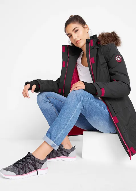 Vattert parkas i vanntett materiale, bonprix