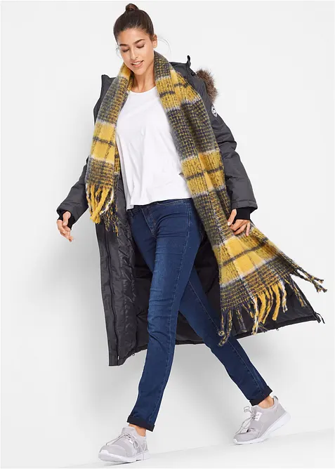 Outdoor-kåpe med fuskepels, vanntett, bonprix