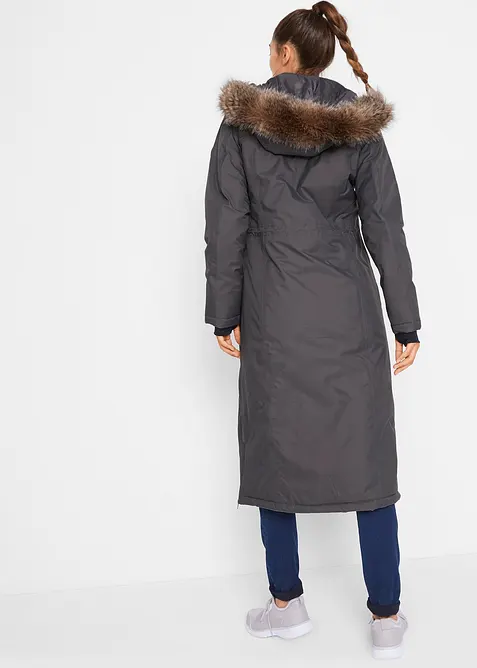 Outdoor-kåpe med fuskepels, vanntett, bonprix